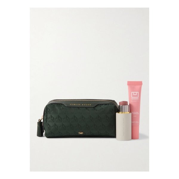 걸리 스터프 텍스처 가죽 트리밍 에코닐 자카드 코스메틱 케이스 1647597336931391