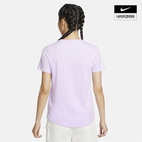 [나이키코리아공식]여성 나이키 스포츠웨어 에센셜 여성용 로고 티셔츠 DX7907-545