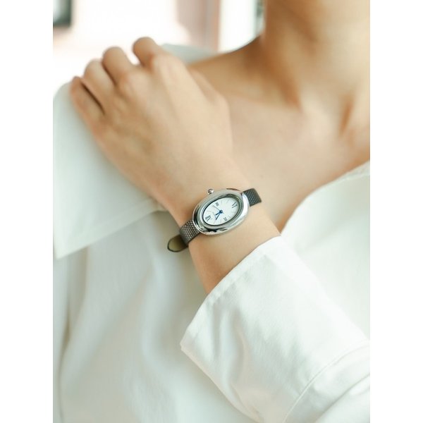 에끌라 오벌 워치 - 골드&실버