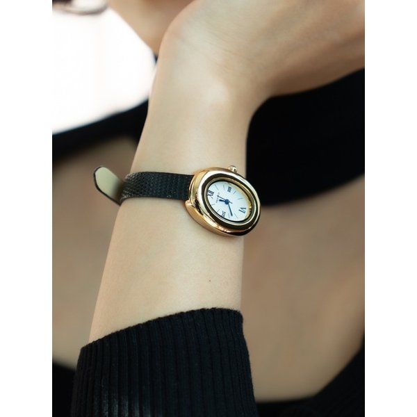 에끌라 오벌 워치 - 골드&실버