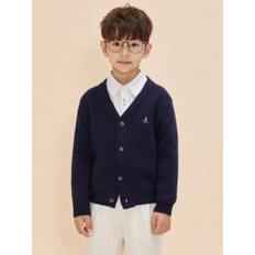 [BEANPOLE KIDS] [Essential] 울 플레인형 자카드 카디건  네이비 (BI485AUE1R)