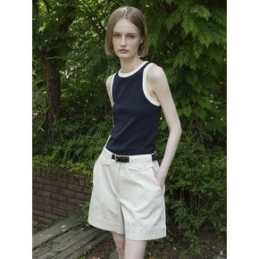 MUA COTTON SLEEVELESS TOP (NAVY)