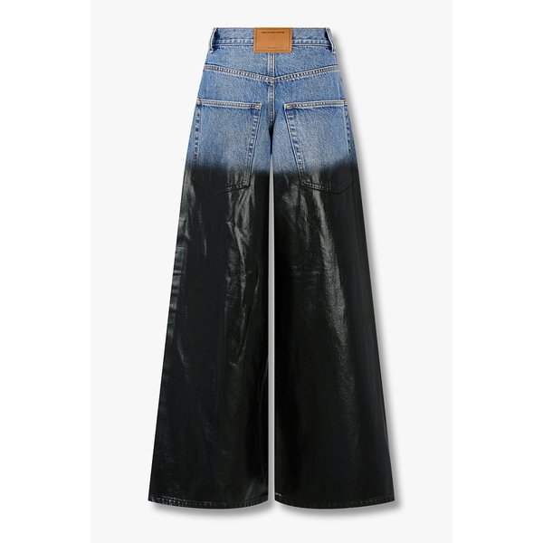 써지 코팅 와이드 레그 데님 팬츠 3616110119000