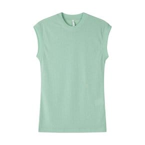 여성 민소매 크루넥 탑 L GREEN