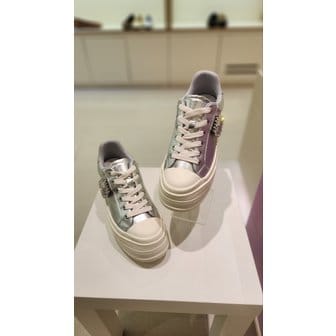 BABARA [여주점] BABAR QKQKFK보석 장식 키높이 스니커즈 2컬러 BBI607