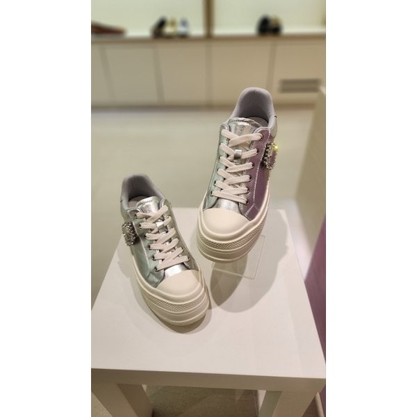 [여주점] BABAR QKQKFK보석 장식 키높이 스니커즈 2컬러 BBI607