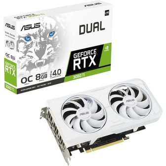  영국 아수스 그래픽카드 ASUS DUAL NVIDIA GeForce RTX 3060TI White OC Edition Graphics Card