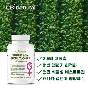 천연 에스트로겐 캐나다 2.5배 농축 대두이소플라본 500mg 120캡슐 4개월 파이토젠 이소플라본