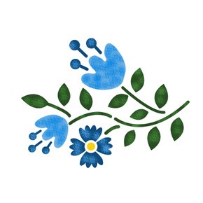 스텐실 도안(ST-3419)우산꽃