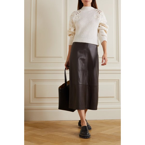 Ribbed And Crochet-knit Sweater 오프 화이트 1647597277498503