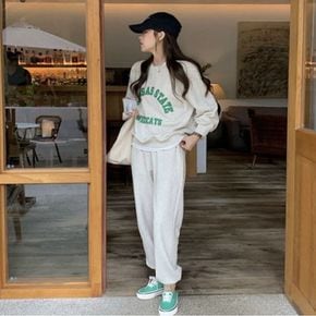 여성 일상 데일리핏 심플 로고 트레이닝 츄리닝셋업