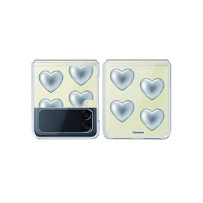 Silver Heart Z flip case (Jell-hard case)