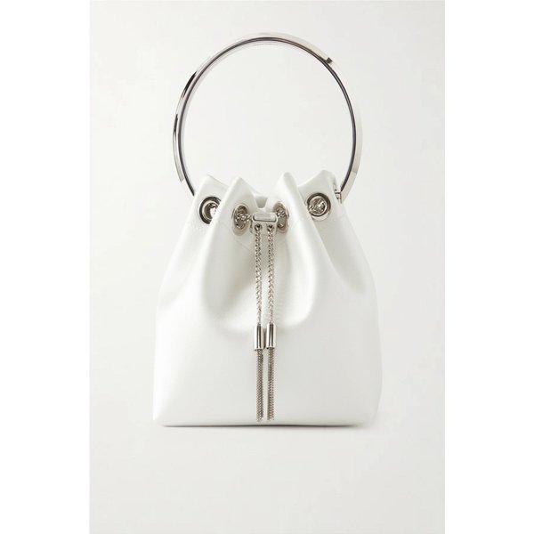 본 본 크리스탈 장식 새틴 버킷백 46376663163081793