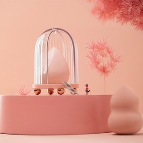 모던 반투명 아크릴 커버 퍼프 수납함