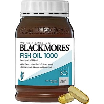  블랙모어스 피쉬 오일 1000 Blackmores Fish Oil Omega-3 200캡슐