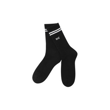 왁 Men Stripe Socks_WGLCX24141BKX