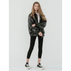 Overfit leather band blouson