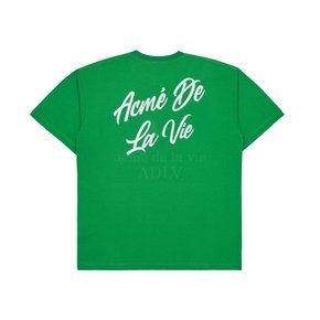 SCRIPT LOGO PRINTING SHORT SLEEVE T-SHIRT GREEN - 빅 스크립트