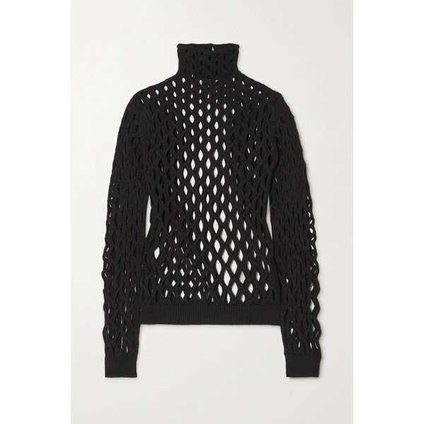 Cutout Stretch-knit Turtleneck Top 블랙 16114163151012550