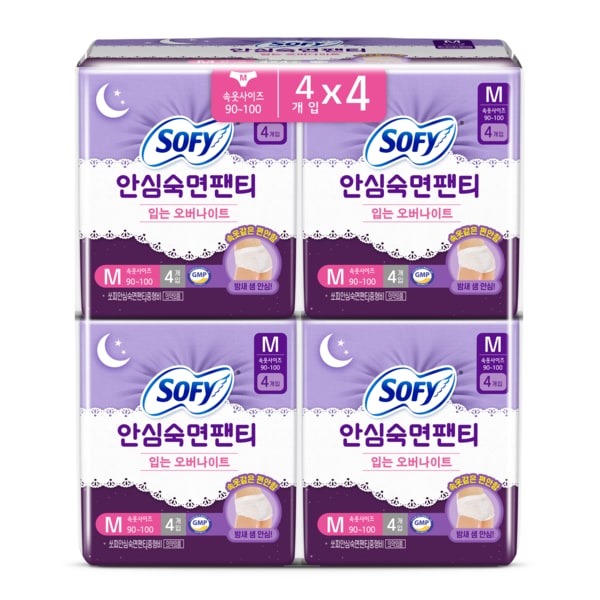 쏘피 안심숙면 팬티 M 4P*4