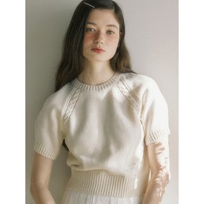 Marlyn Half Sleeve Knit - Ivory