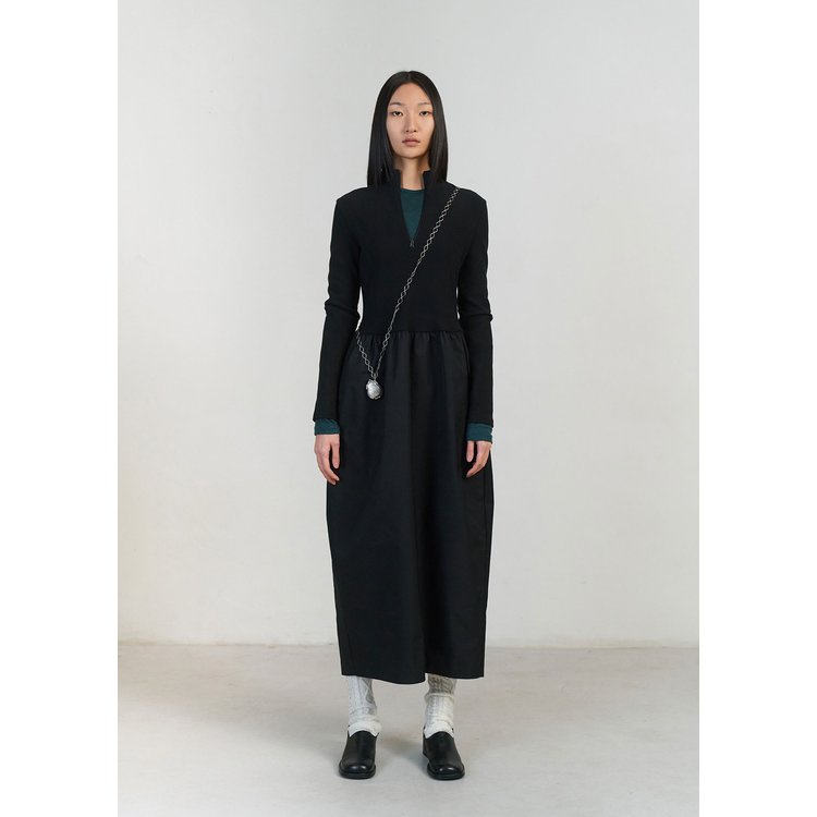 【AMOMENTO】23fw HALF ZIP-UP LONG DRESS 아모멘토 23FW AMOMENTO HALF ZIP-UP LONG DRESS - SSG.COM