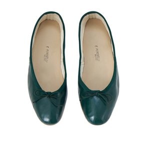 Porselli Leather Flat shoes_Dark Green