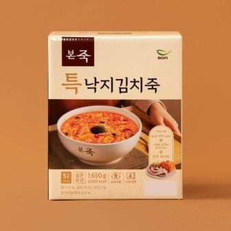 본죽 특낙지 김치죽 330g X 5입