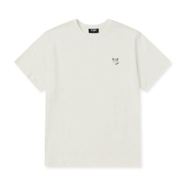 널디 슬리핑 캣 와펜 반팔 티셔츠 크림 PNEU25ST2702