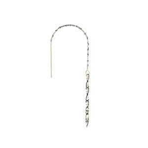 페르테 피암마 옐로블랙 이어링(1pc), Fiamma Yellow&Black Earring, 14k yellow gold, black gold