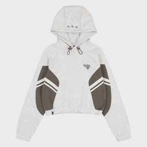 W TRACK BLOCK SWEAT HOODIE [OATMEAL]