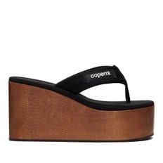 블랙 브랜드 웨지 힐 샌들 COPSH09814 Black/Brown