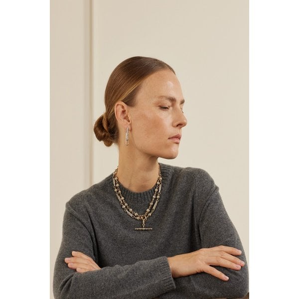 루시 델리우스 볼 브레이커 14캐럿 골드 다이아몬드 목걸이 46376663163002607