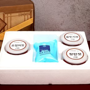 HACCP 인증 젓갈 3종세트(오징어젓400g+꼴뚜기젓400g+창난젓400g)