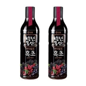 샘표 백년동안 현미발효 흑초 산머루 복분자 900ml x 2개