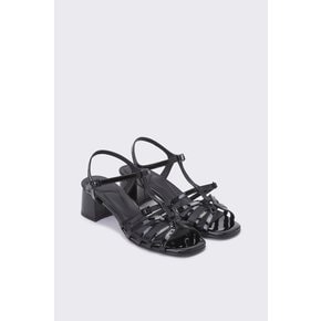 Polygon t-strap sandal(black)  DG2AM24004BLK