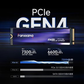 fanxiang S880 M.2 SSD 4TB NVMe 2280 PCIE Gen4x4 7300MBS SLC PS5 최대 그래핀 방열판 캐시