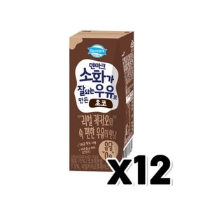 덴마크 소화가 잘되는 우유로 만든 초코 팩우유 190ml x 12개