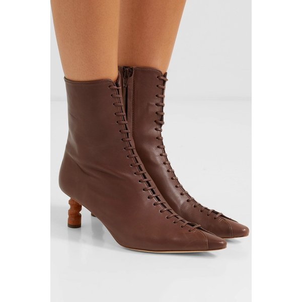 레지나표 시몬 가죽 앵클 부츠 다크 브라운 17957409490661640