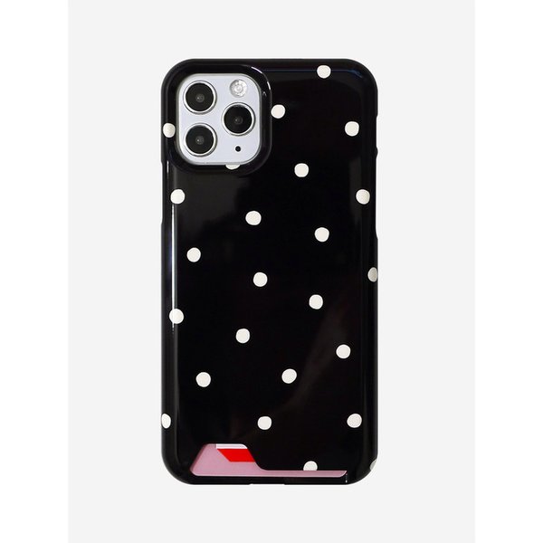 iPhone17시리즈입고[무광]카드수납_Ivory Balls-Black Card Phonecase