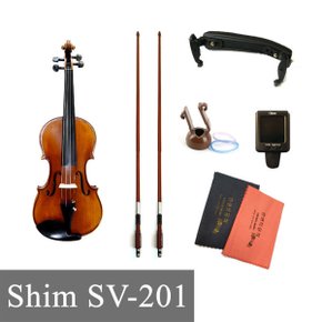 심 바이올린 SV-201 +활 2개+튜닝기 패키지-심바이올린 SV201