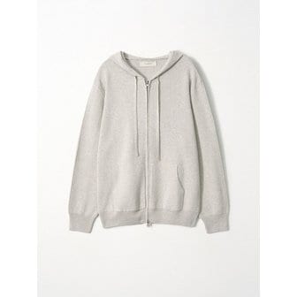이지오 Formal Knit Zip Hoodie_Melange Grey