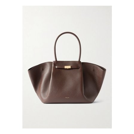 DEMELLIER 드멜리어 더 뉴욕 스몰 텍스처 가죽 토트 브라운 1647597357410275