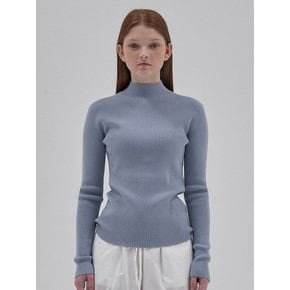 Wholegarment Mockneck Knit Ts_Blue