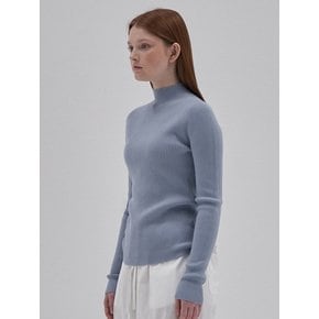 Wholegarment Mockneck Knit Ts_Blue