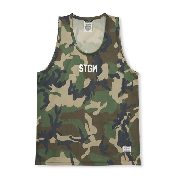 Mesh Oversized Sleeveless Camouflage