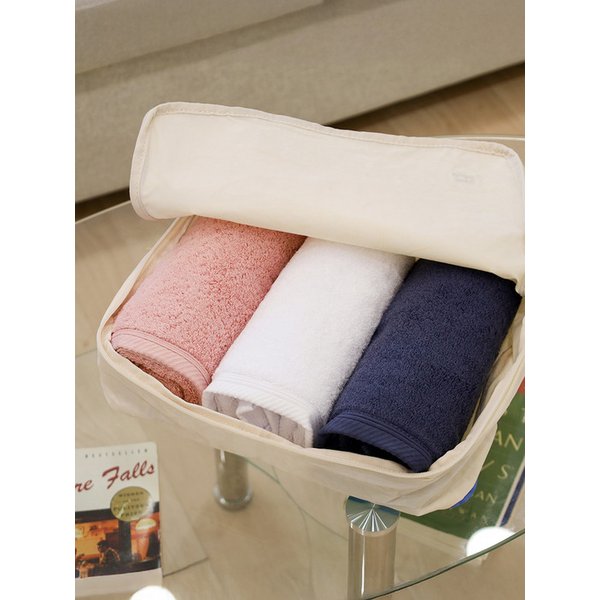 헤스티지 180g 40수 호텔수건 3매 + 에이와이오 트래블파우치M 세트