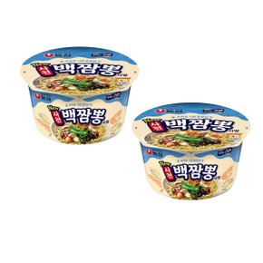 농심 사천 백짬뽕 큰사발 건면 76g 16개