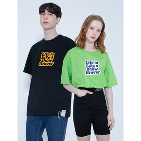 [UNISEX]라이프 로고 폰트 반팔티_그린