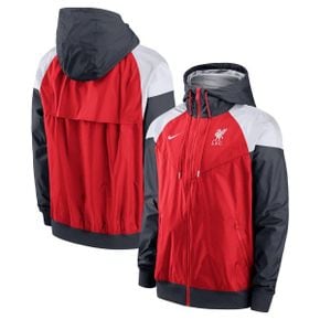 4270245 Nike Mens Red Liverpool Windrunner Hoodie Full-Zip Jacket